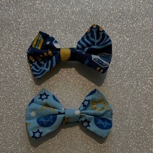 Hanukkah clip on hair bow set
